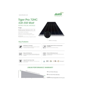 Jinko 545/550 watt Tiger Pro